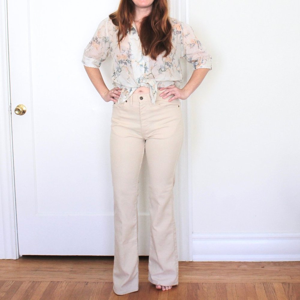 1970s Vintage Levis Sta-Prest Flare High Rise Pant